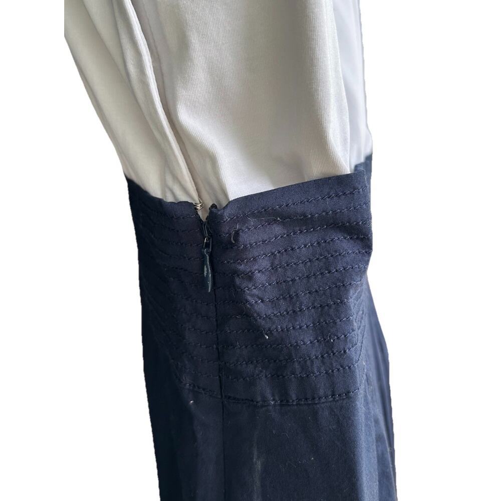 Veronica Beard Amaia Navy White Midi Dress Smocked Crochet XS Vacation Beach - Picture 10 of 13